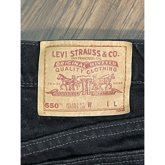 Levi's Black Straight Leg Jeans - Picture 6 of 7